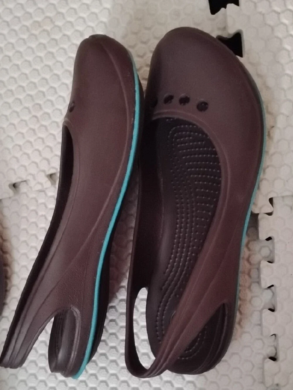 Women's Brown Slip-On Slingback Comfort Flats